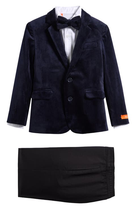Kids' Velvet Jacket 4-Piece Suit Set (Little Kid)