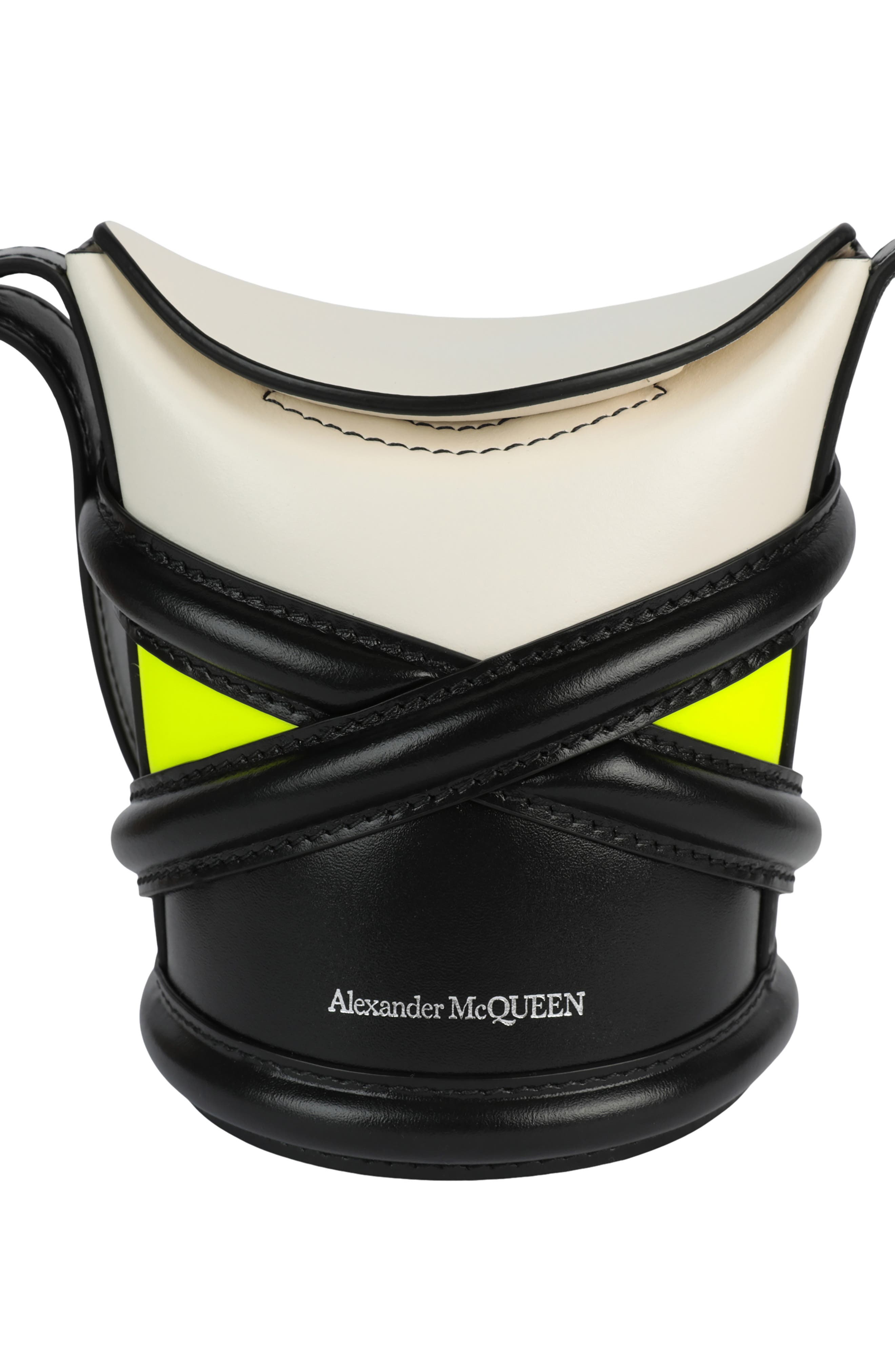 McQueen The Curve Mini Bucket Bag, Alternate, color, 