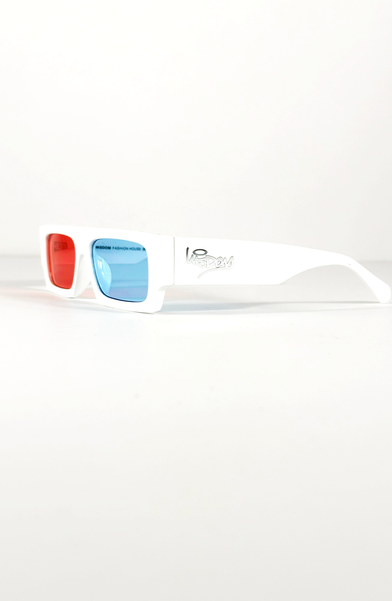 Wisdom Fashion House 3D Wisdom Glasses, Alternate, color, White With Red/Blue Lenses