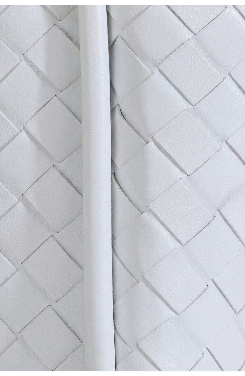 FURNIQ UK Portland Woven Leather Top Handle Bag, Alternate, color, White