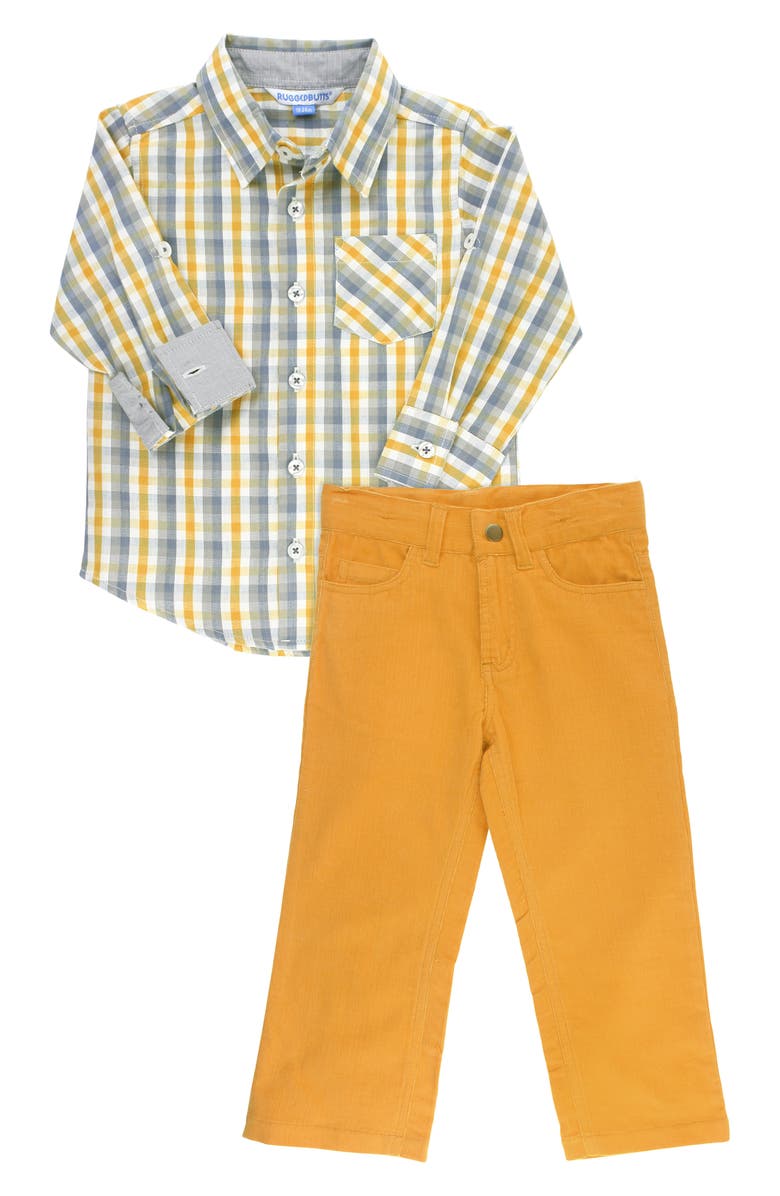RuggedButts Plaid Shirt & Pants Set, Main, color, 