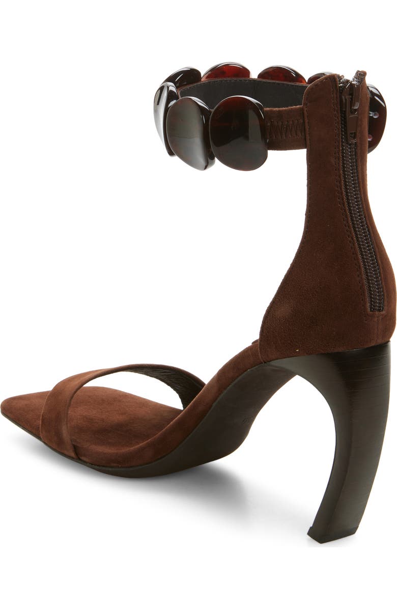 Jeffrey Campbell Palia Ankle Strap Sandal, Alternate, color, Brown Suede Combo