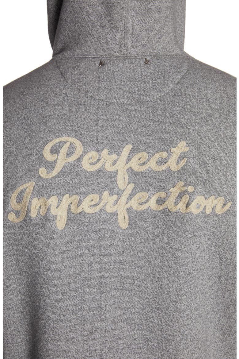 Journey Mélagne Cotton Blend Hoodie, Alternate, color, GREY MELANGE/ HERITAGE WHITE