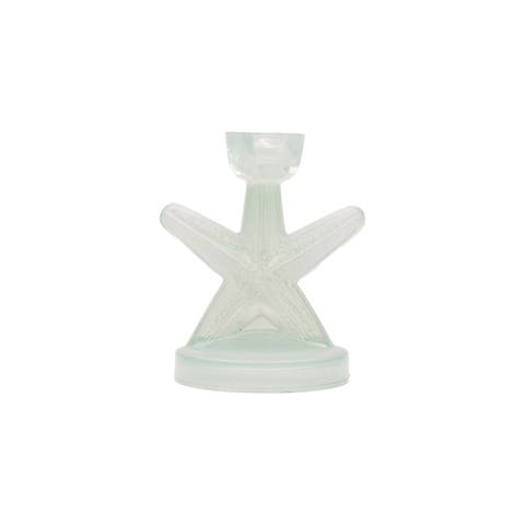 Sea Star Set of 2 Glass Candle Holders 5"