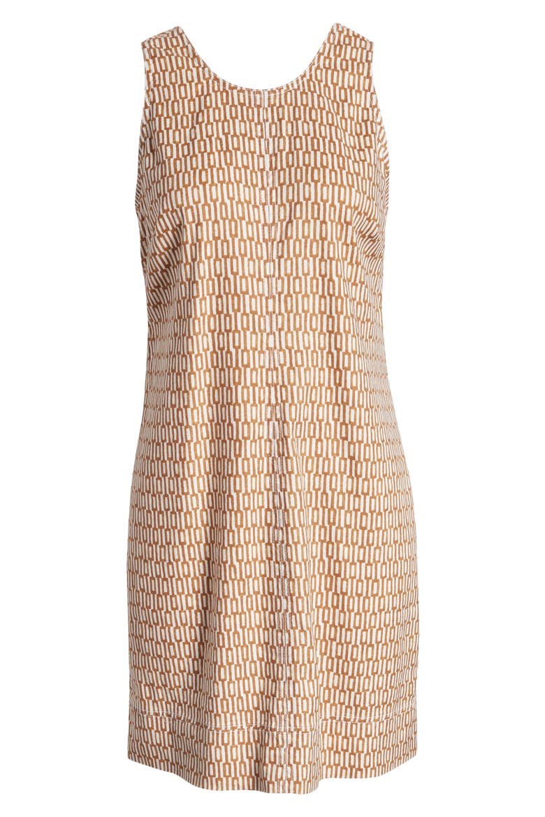 Palm-A-Dora Linen Blend Sheath Dress, Alternate, color, BROWN SUGAR
