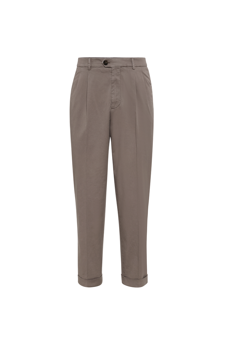 Brunello Cucinelli Comfort gabardine trousers, Main, color, Taupe