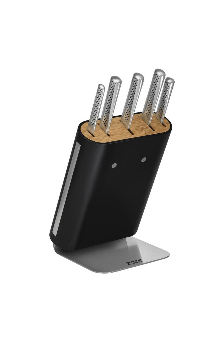 GLOBAL UKON 6 Piece Knife Block Set, Main, color, Silver