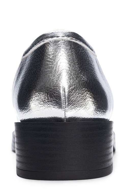 Chinese Laundry Porter Platform Penny Loafer In Silver