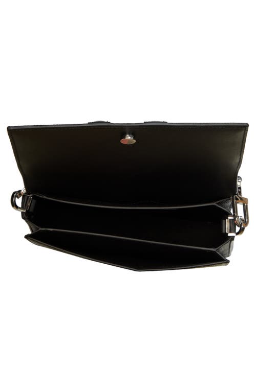 Totême Toteme Mini T-flap Lizard Embossed Leather Top Handle Bag In Black