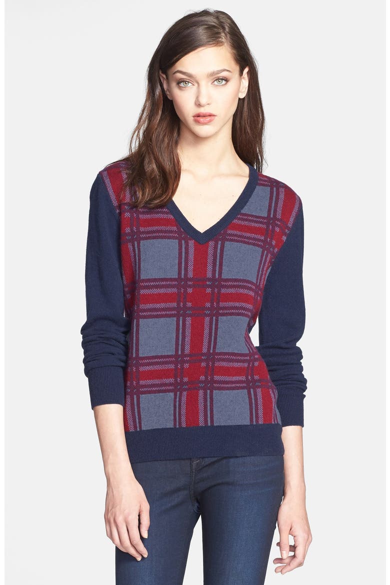 'Ceclie' Wool Blend Sweater, Main, color, PEACOAT MULTI