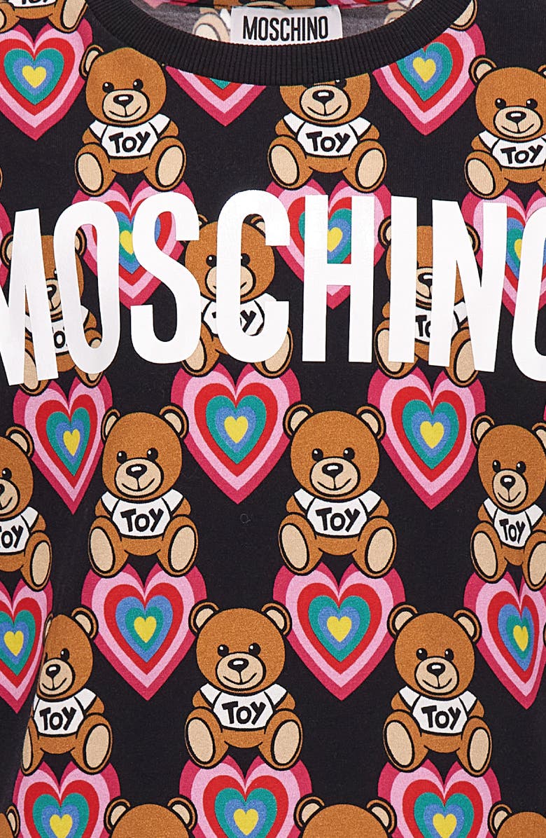 Moschino Kids' Bear Print Logo Graphic Tee, Alternate, color,