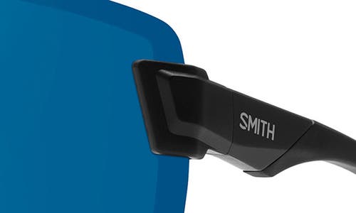 Smith Wildcat 140mm Chromapop™ Polarized Shield Snow Goggles In Matte Black/blue Mirror