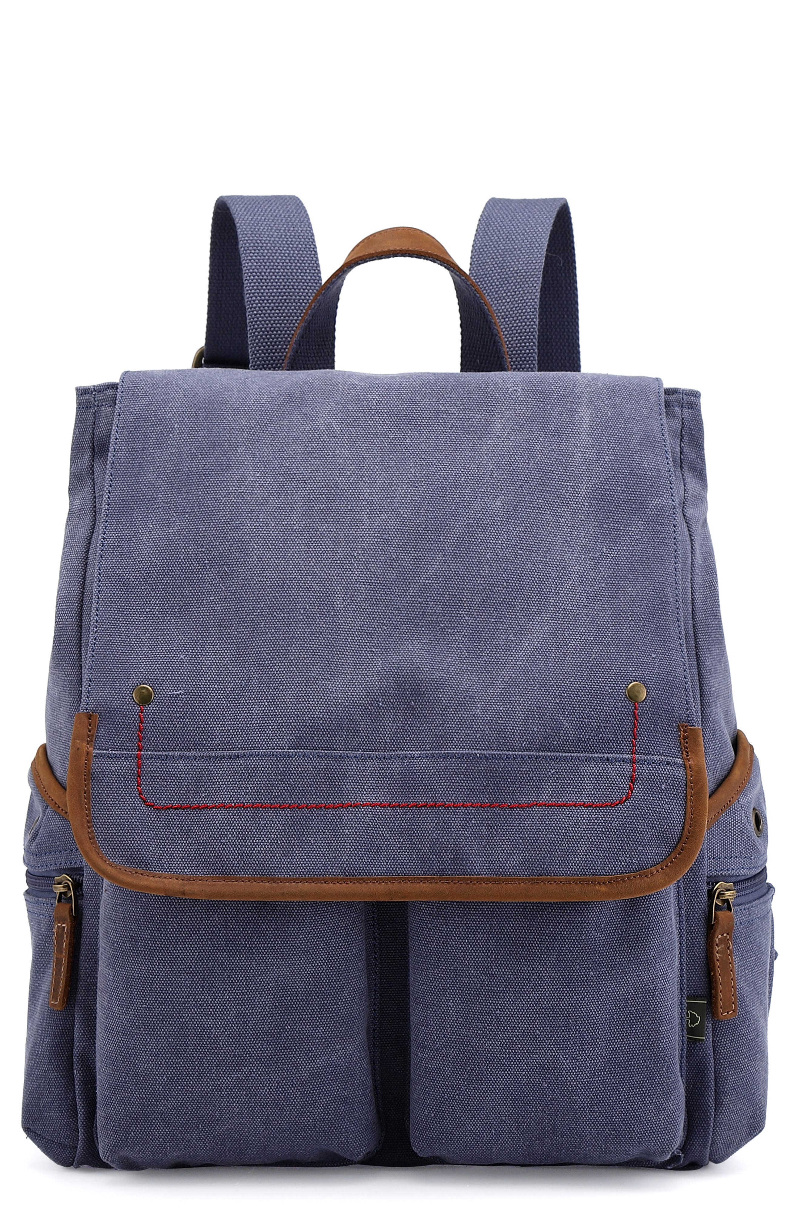 Atona Canvas Backpack, Main, color, DENIM BLUE