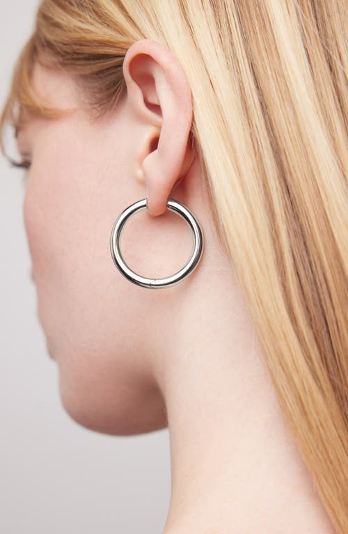 Jennifer Fisher Mini Lilly Hinged Hoop Earrings In Silver