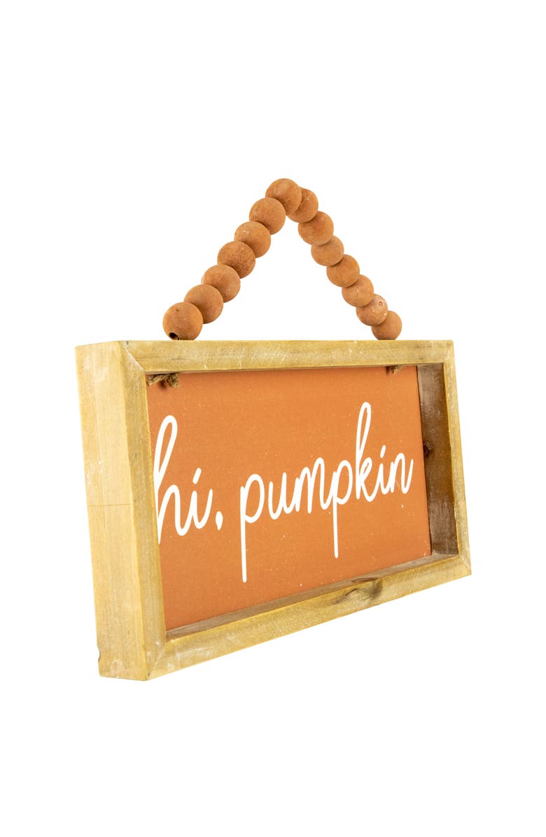Northlight 12" Orange Hi Pumpkin Autumn Harvest Wall Sign, Alternate, color, 