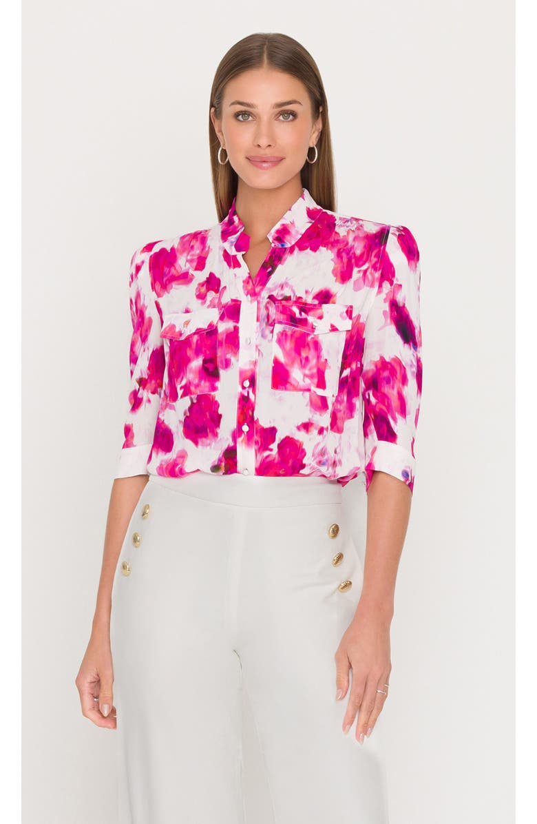 Generation Love Bardot Floral Shirt, Main, color, Floral, White