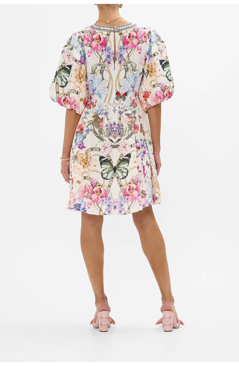 Camilla V Neck Puff Sleeve Short Dress Monserrate Magic, Alternate, color,