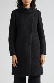 Emporio Armani Asymmetric Bouclé Coat
