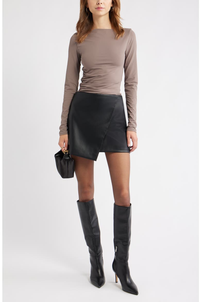 Ruched Side Top, Alternate, color, TAN DUSK