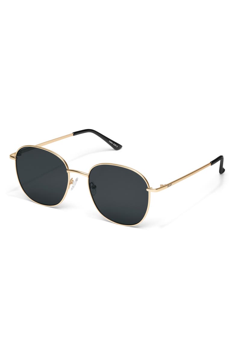 QUAY Jezabell 56mm Round Sunglasses, Alternate, color, Gold/ Smoke