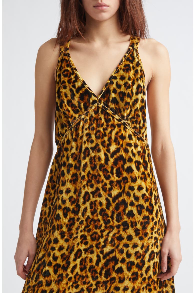 Grunge Leopard Print Slipdress, Alternate, color, LIGHT BROWN LEOPARD