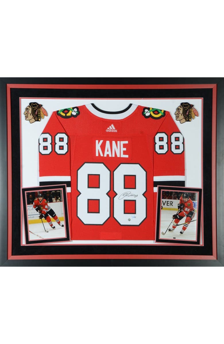 FANATICS AUTHENTIC Patrick Kane Chicago Blackhawks Deluxe Framed Autographed Red Adidas Authentic Jersey, Main, color, 