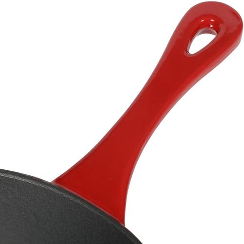 Crock-pot Artisan 8 Inch Enameled Cast Iron Round Skillet In Gradient Red In Red