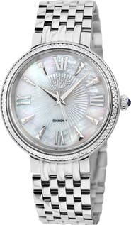 GV2 Women's Genoa Diamond Dial Bracelet Watch, 37mm