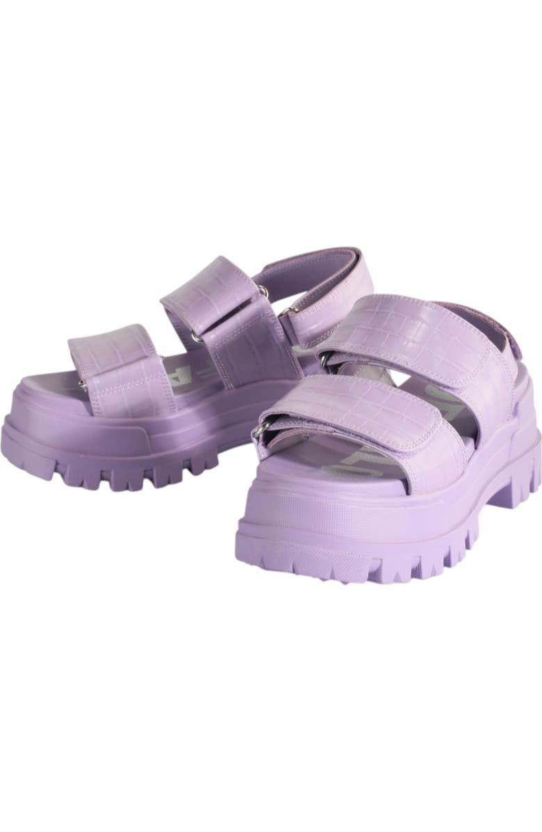 Buffalo Boots Aspha Snd Platform Sandal, Alternate, color, Croco Lavender