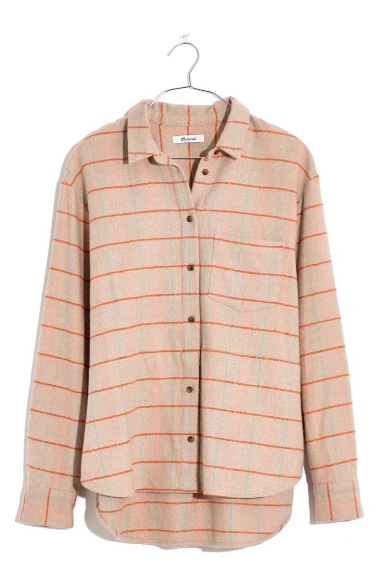 Madewell Keene Plaid Flannel Sunday Shirt, Alternate, color,