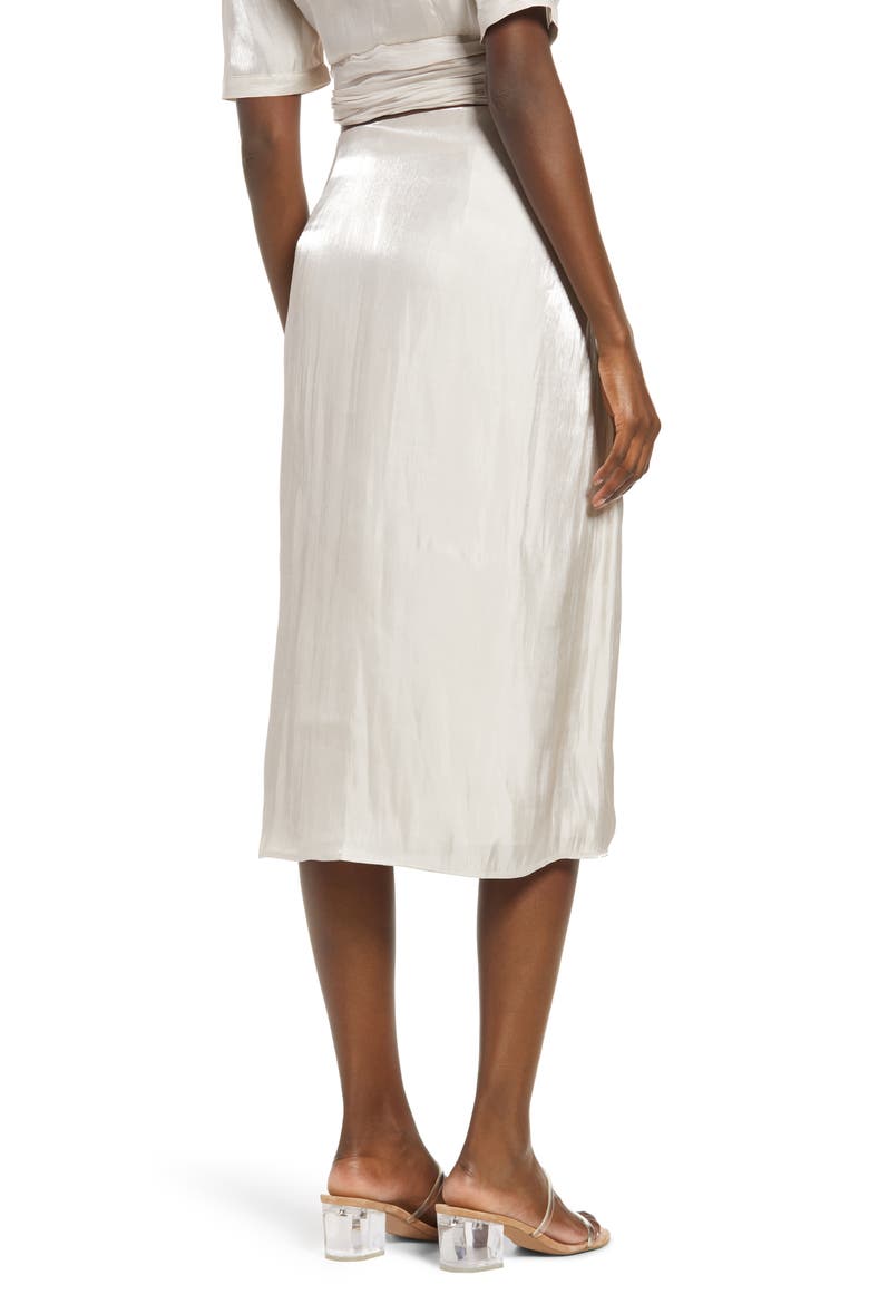 Metallic Skirt, Alternate, color, BEIGE