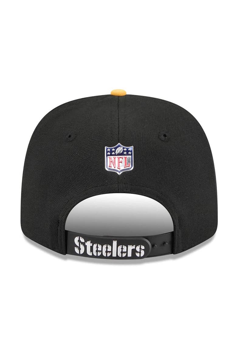 Men's New Era  Black/Gold Pittsburgh Steelers 2026 NFL Draft 9SEVENTY Adjustable Hat, Alternate, color, Black