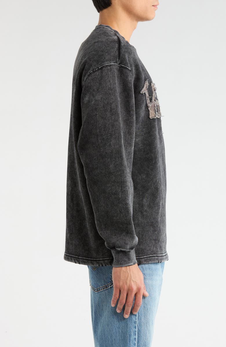 Von Dutch Graphic Logo Sweatshirt, Alternate, color, Jet Black Pigment Wash