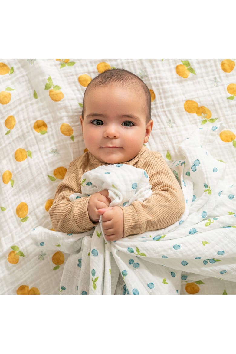 Boutique 4-Pack 100% Organic Cotton Muslin Swaddles, Alternate, color, Fresh Fruit