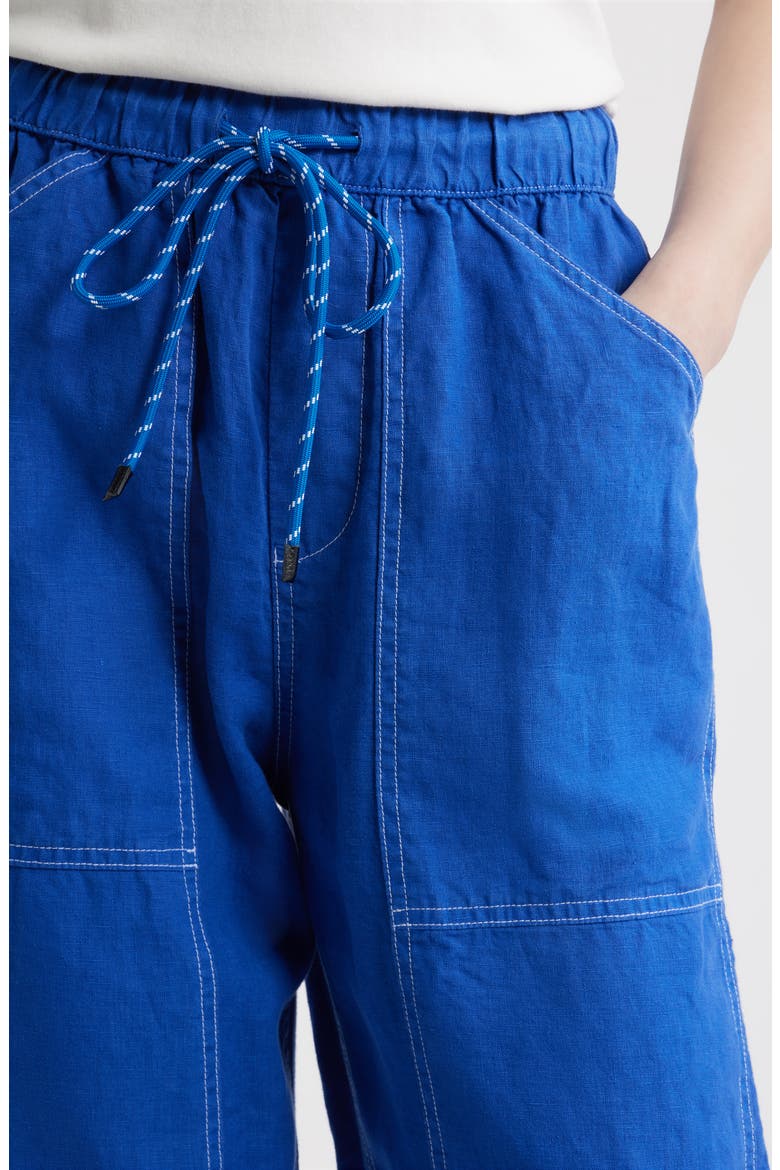 Atlas Linen Drawstring Carpenter Pants, Alternate, color, ROYAL