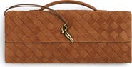 Bottega Veneta Long Andiamo Intrecciato Suede Clutch