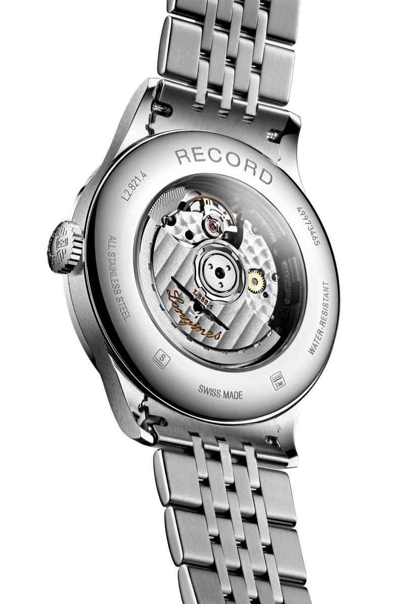 Longines Record Automatic Bracelet Watch, 40mm, Alternate, color,