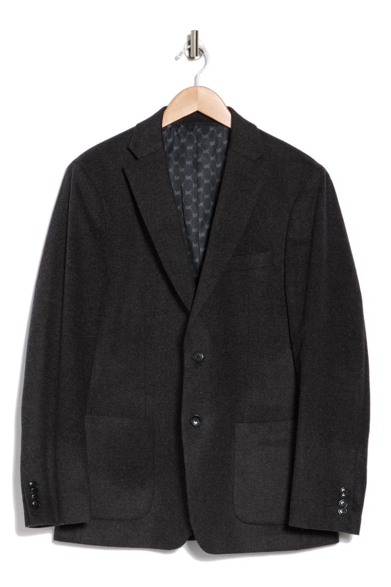 Two-Button Wool, Silk & Cashmere Sport Coat, Alternate, color, CHARCOAL