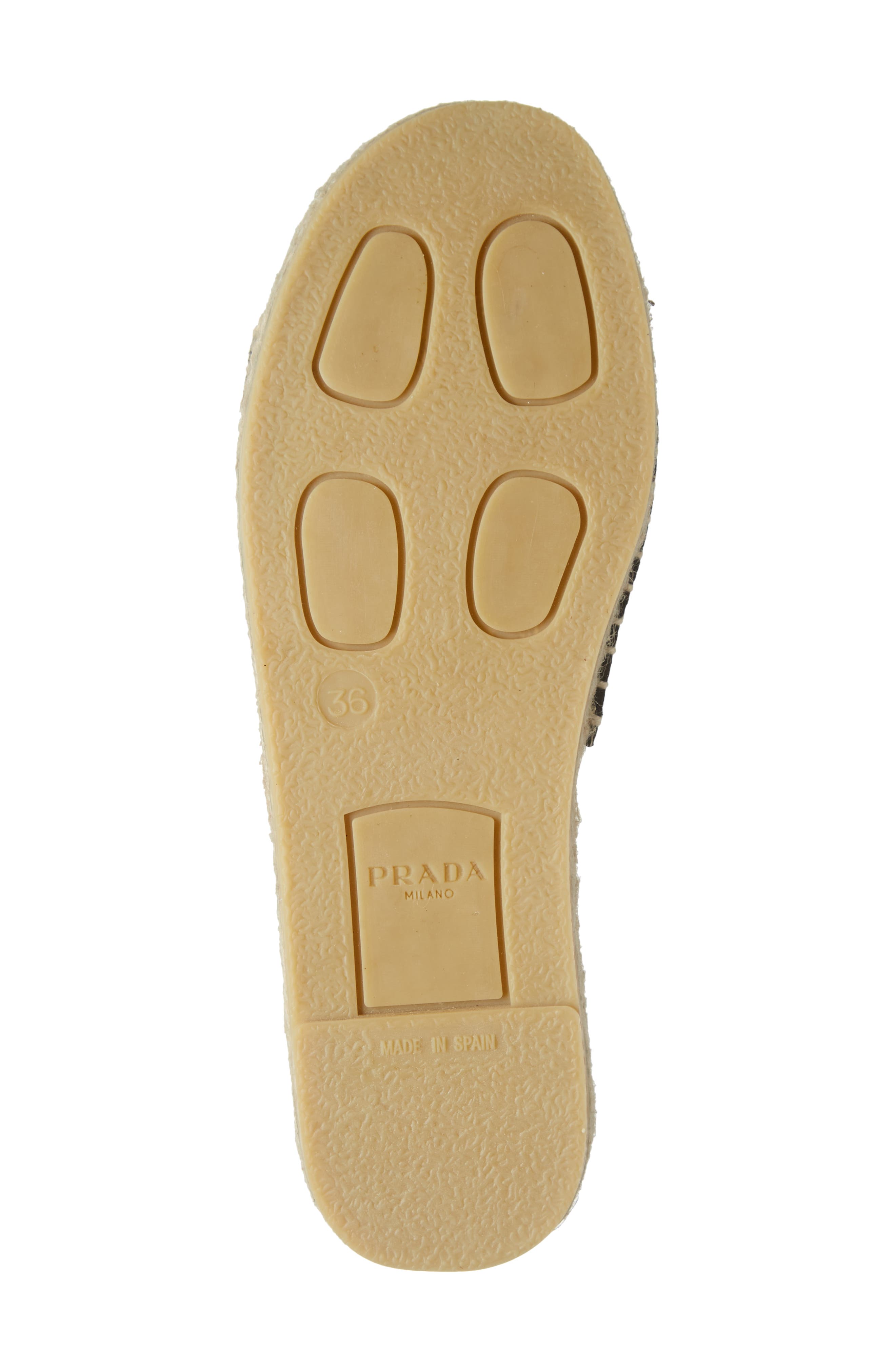 Prada Logo Espadrille Slide Sandal, Alternate, color, 