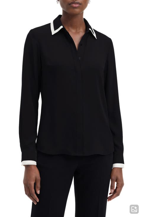 Contrast Trim Shirt