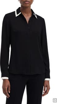 Anne Klein Contrast Trim Shirt