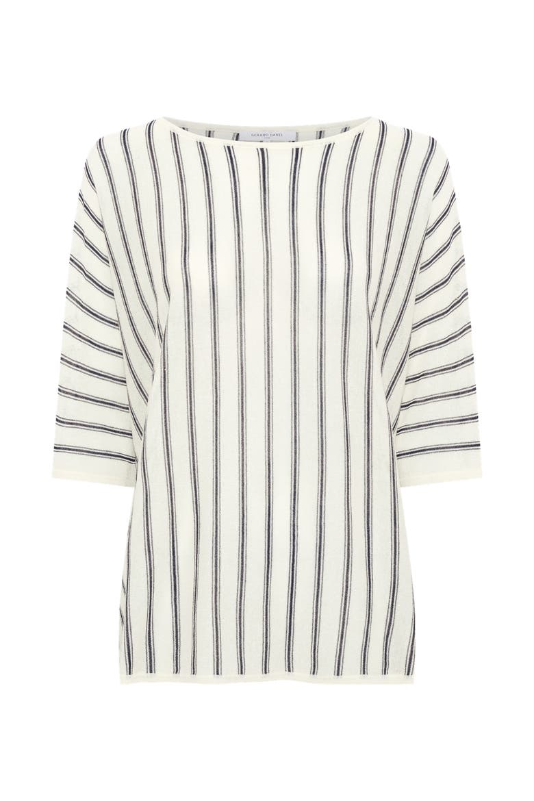 Lysia 3/4 Sleeve Round Neck Knit Top, Alternate, color, Navy Blue