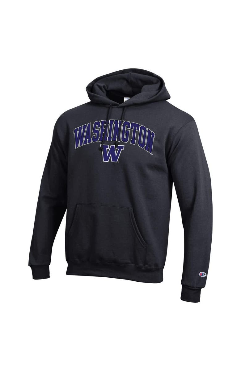 Champion Men's Champion  Black Washington Huskies Arch Over Logo Pullover Hoodie, Alternate, color, Black