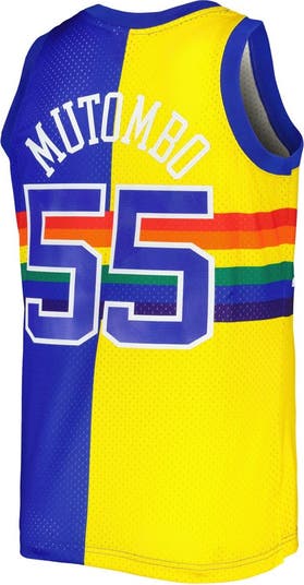 Men's Denver Nuggets Dikembe Mutombo Mitchell & good Ness 1991-92 Swingman Jersey