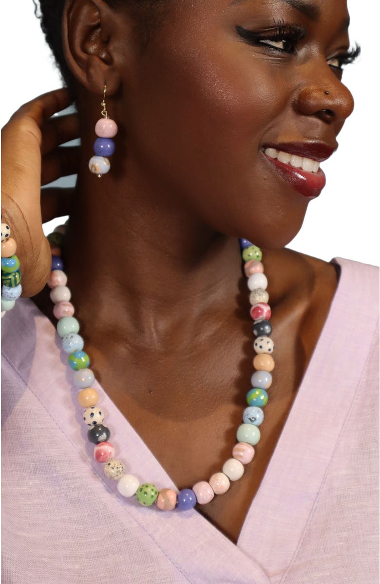 Kazuri Sweet Delight Necklace - 22", Alternate, color, Multi