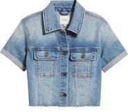 HIDDEN JEANS Short Sleeve Crop Denim Jacket