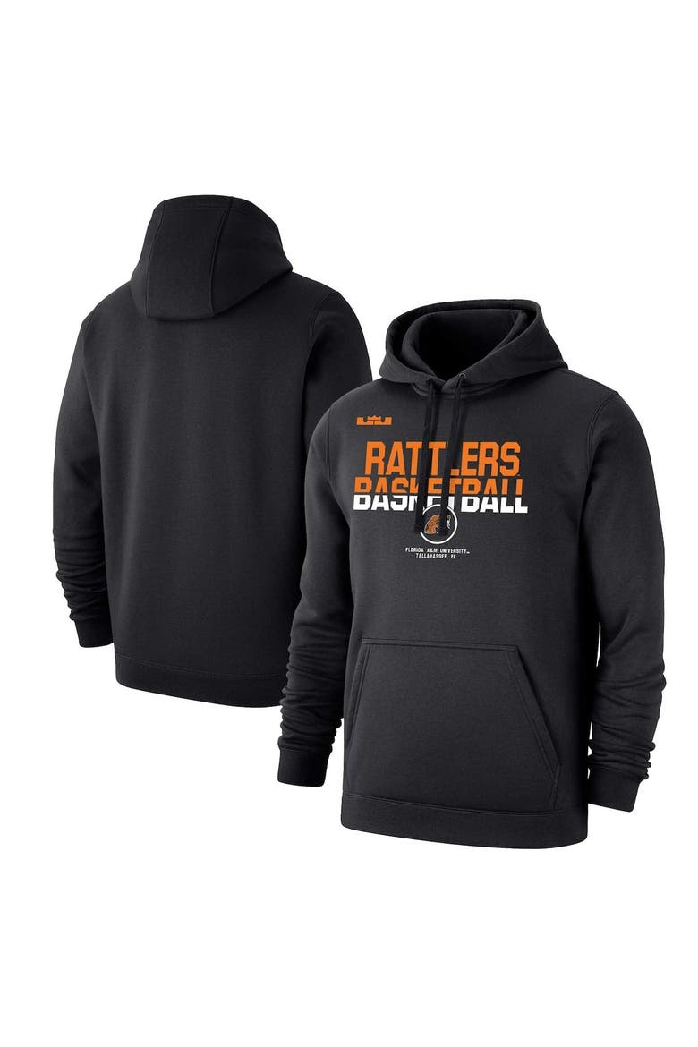 Women's Nike x LeBron James Black Florida A&M Rattlers Club Fleece Pullover Hoodie, Main, color, Black