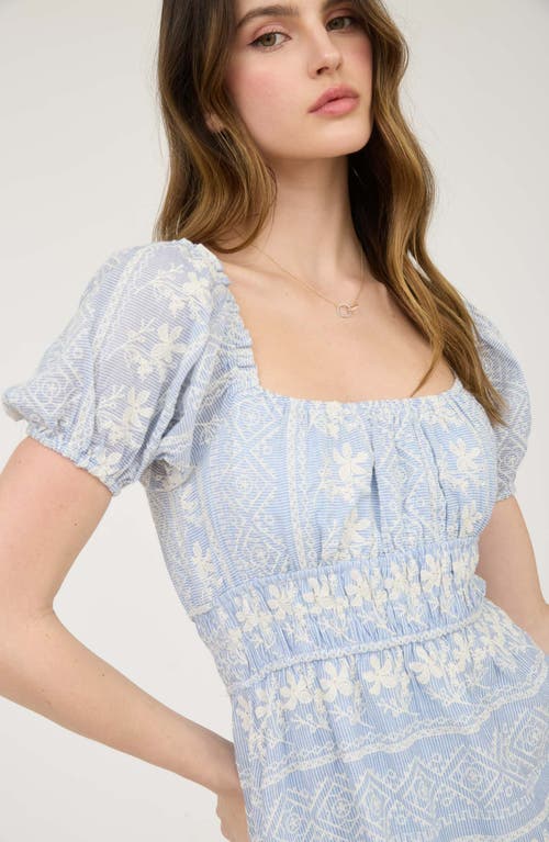 Blu Pepper Embroidered Lace Midi Dress In Multi