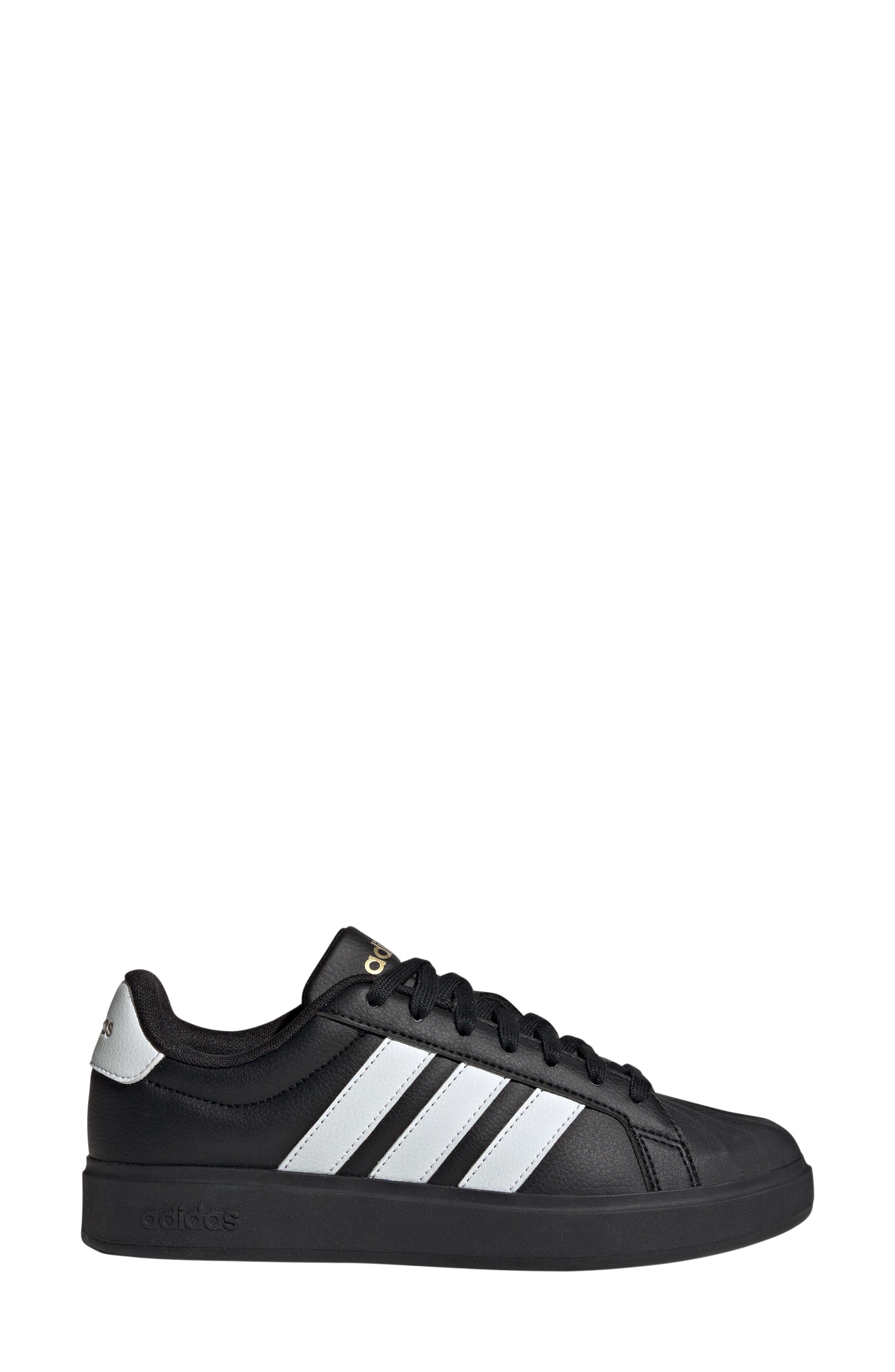 adidas Streettalk Sneaker, Alternate, color, Black/ White/ Gold Metallic