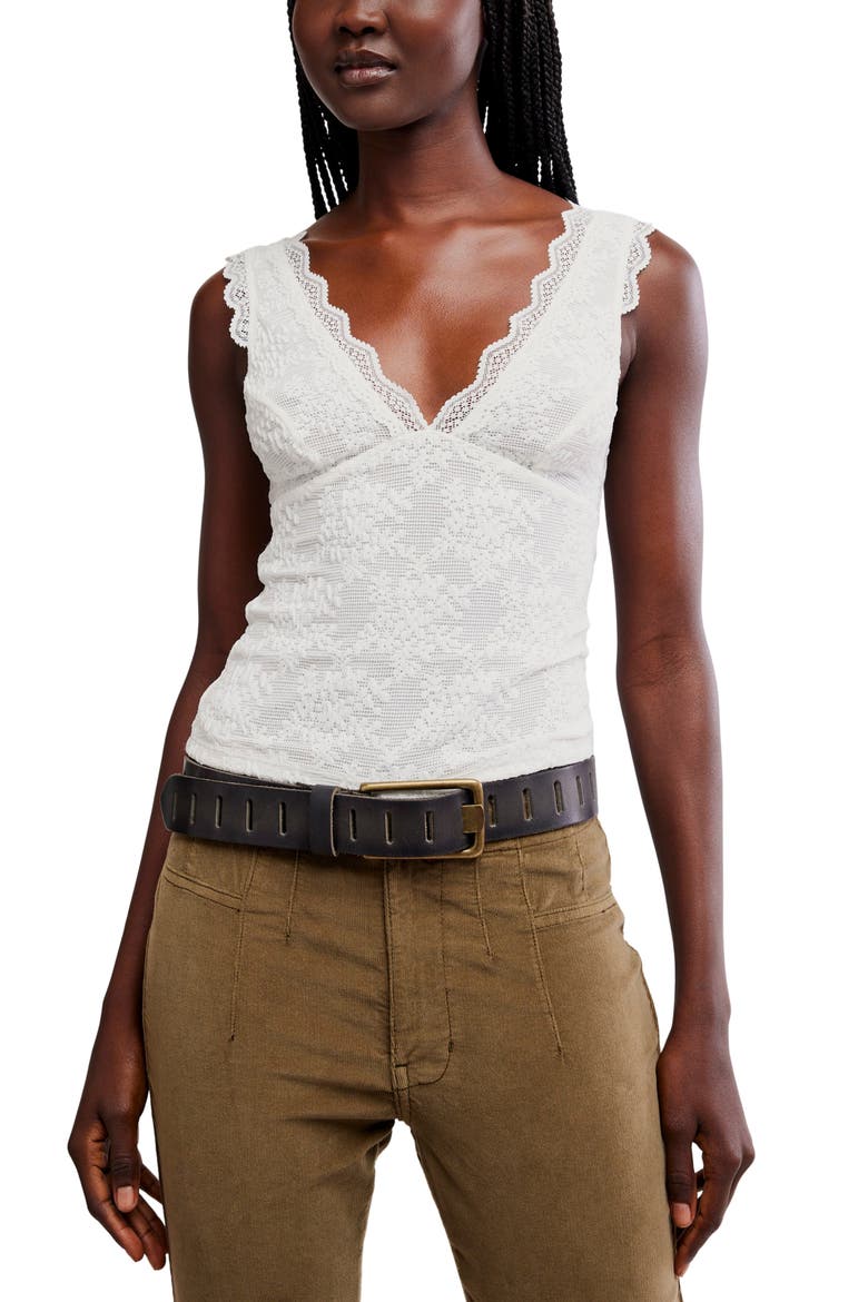 Loved You First Lace Tank, Main, color, TEA
